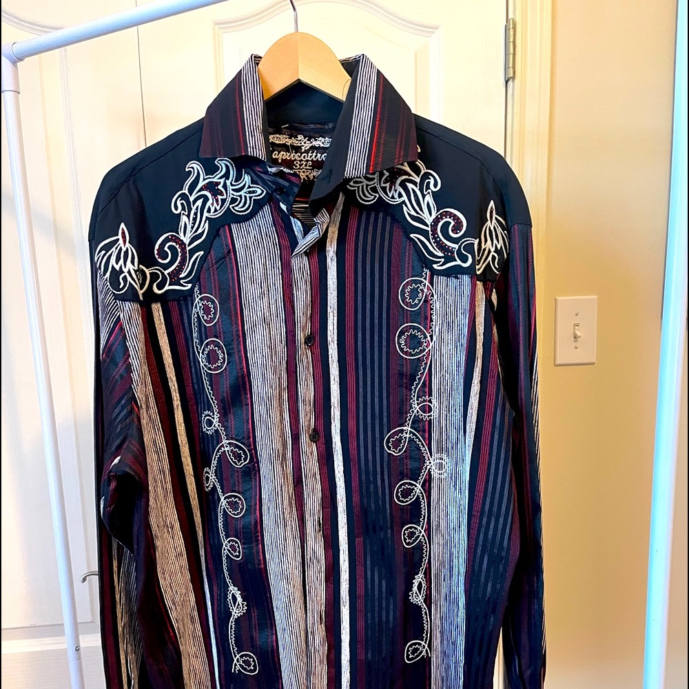 Mens 3XL ApricotTree Button Down Shirt.